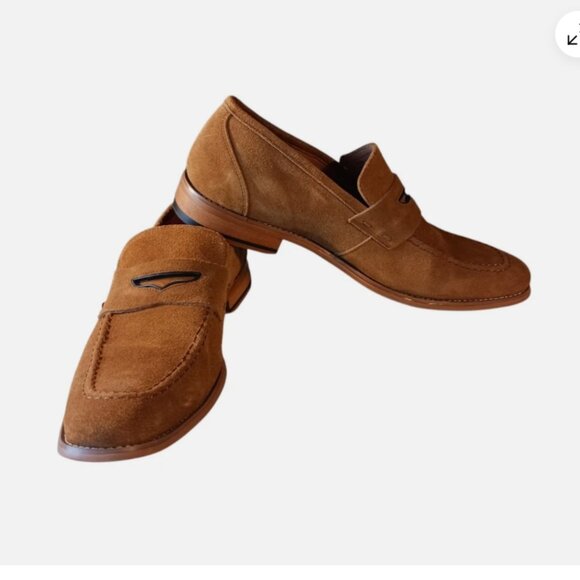 Stacy Adams Marlowe Men's Penny Loafers Dress Shoes Size 9.5 M Suede Brown $120 - Picture 7 of 13